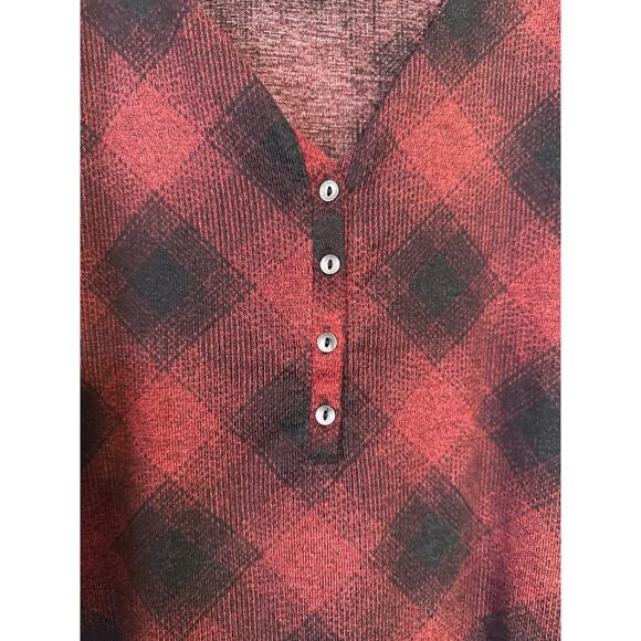 Maurices Super Soft Ribbed Fabric Tank Top Sx XXL plaid print button - Picture 2 of 5